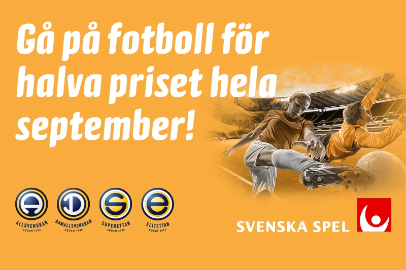 Gå på fotboll för halva priset!