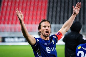 GIF Sundsvalls Linus Hallenius jublar efter seger mot BP i Allsvenskan 2018