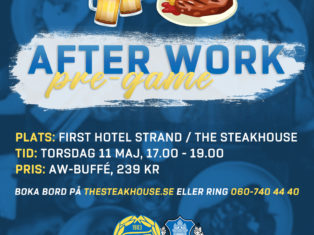 AW/PG med GIF Sundsvall på First Hotel Strand/The Steakhouse