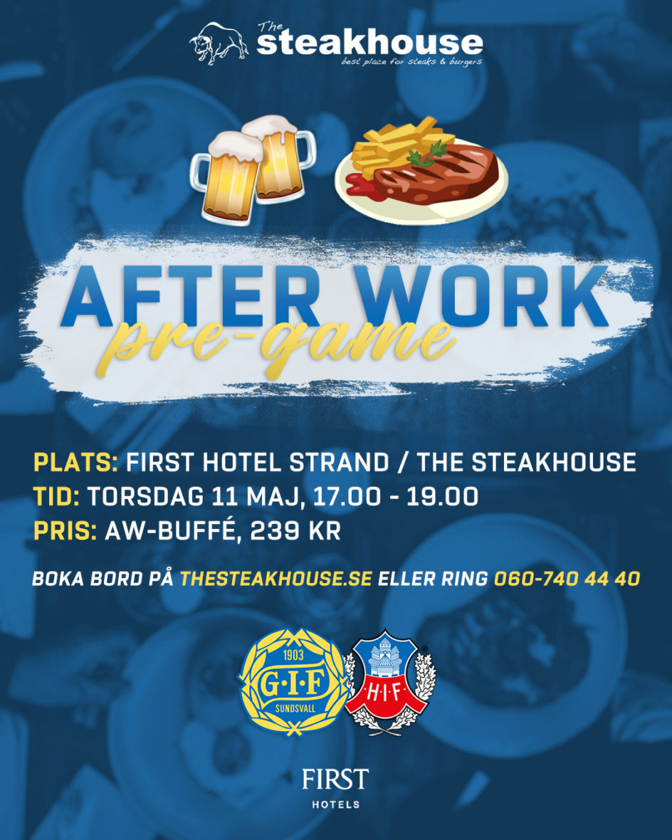AW/PG med GIF Sundsvall på First Hotel Strand/The Steakhouse