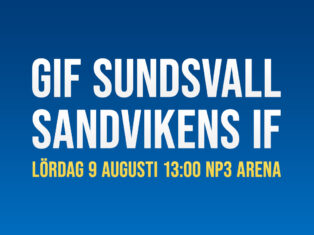 Mötet med Sandviken – lördag 9 augusti – blir något utöver det vanliga